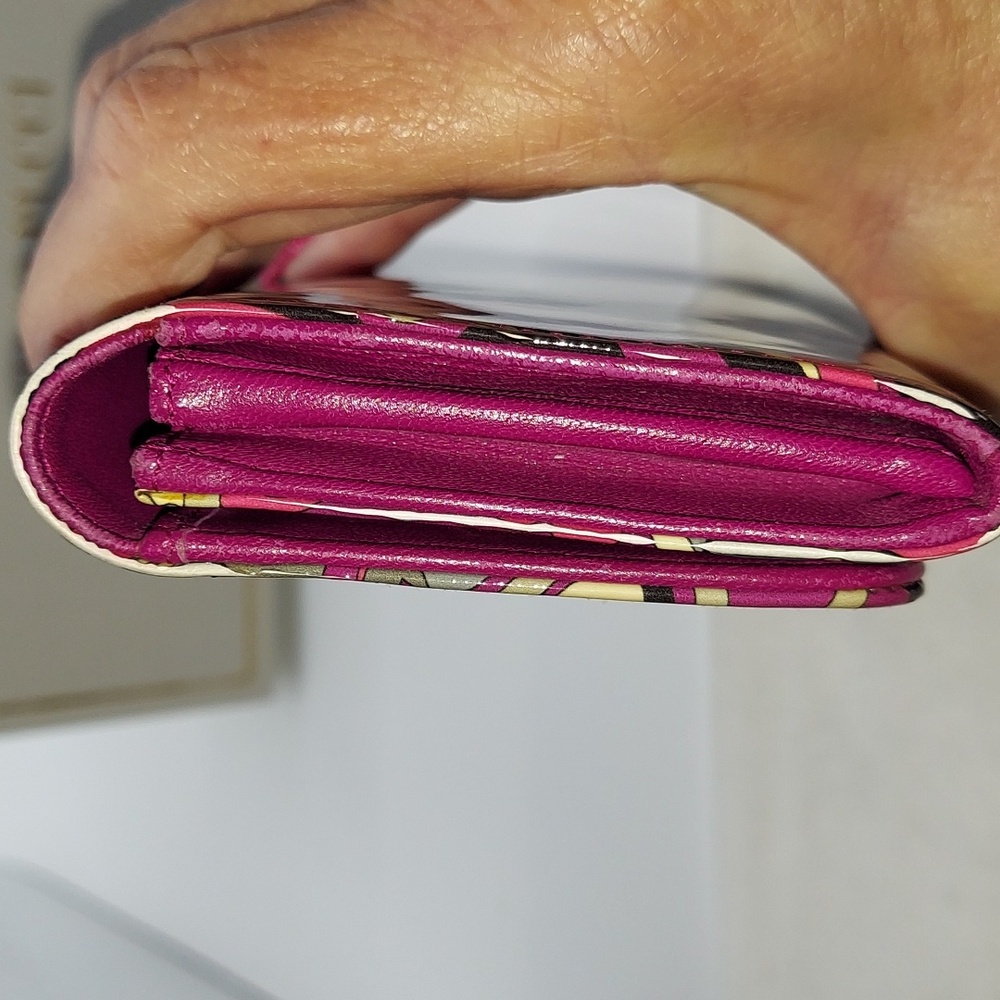 Emilio Pucci-Vintage Multi-color Print Bifold wallet in pink, purple & black - Picture 8 of 11